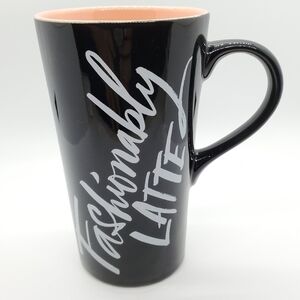 Hallmark Fashionably Latte tall coffee mug Always Late